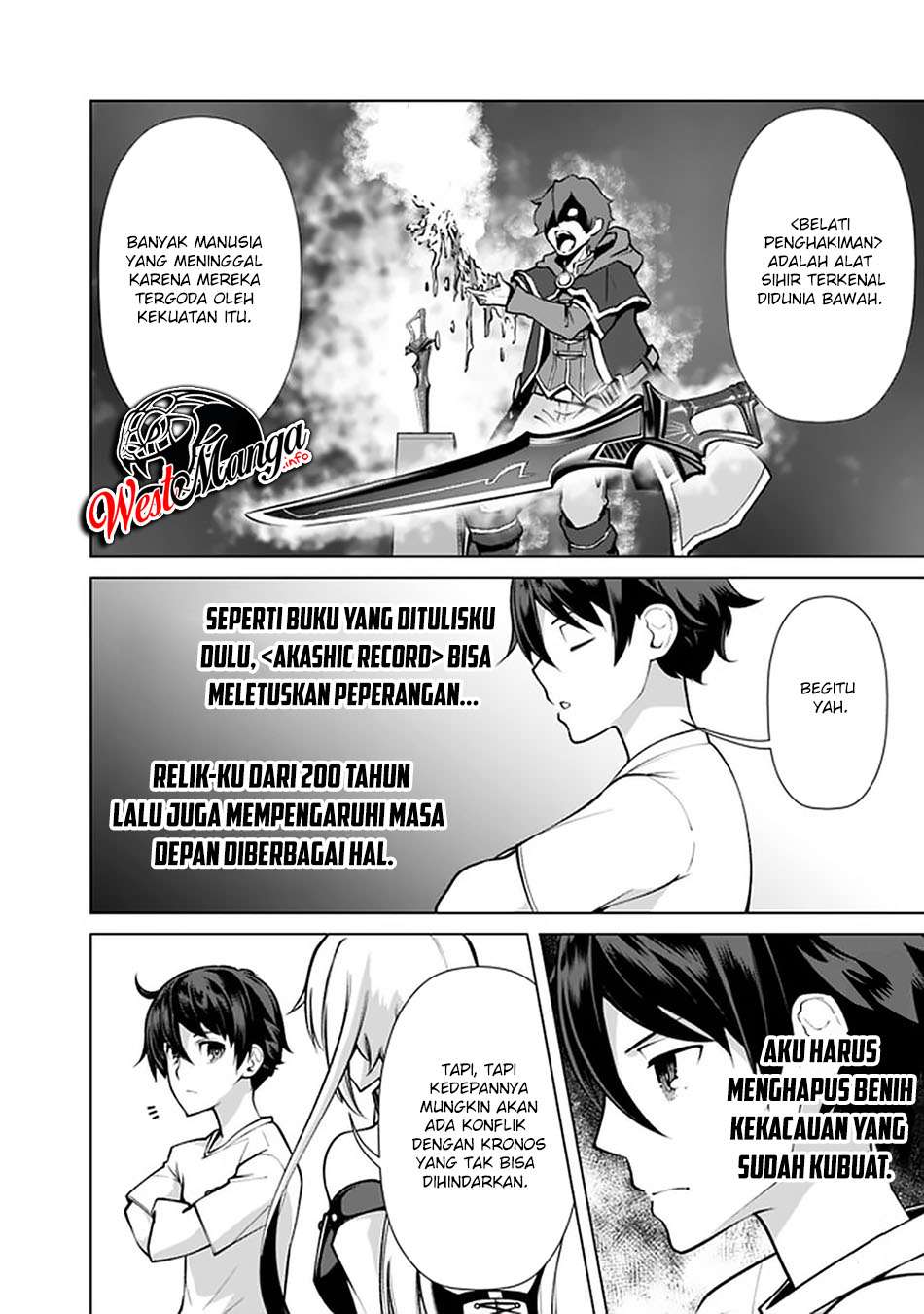 Rettou Me no Tensei Majutsushi Shiitage Rareta Moto Yuusha wa Mirai no Sekai o Yoyuu de Ikinuku Chapter 52 Bahasa Indonesia