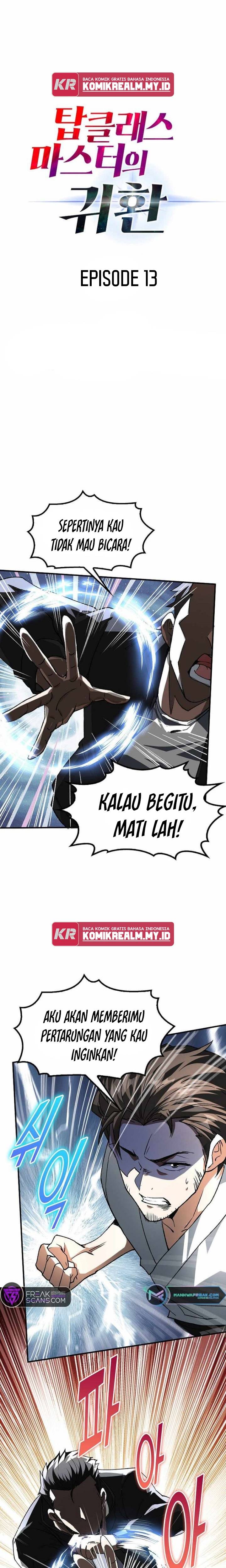 Return Of Top Class Master Chapter 13 Bahasa Indonesia