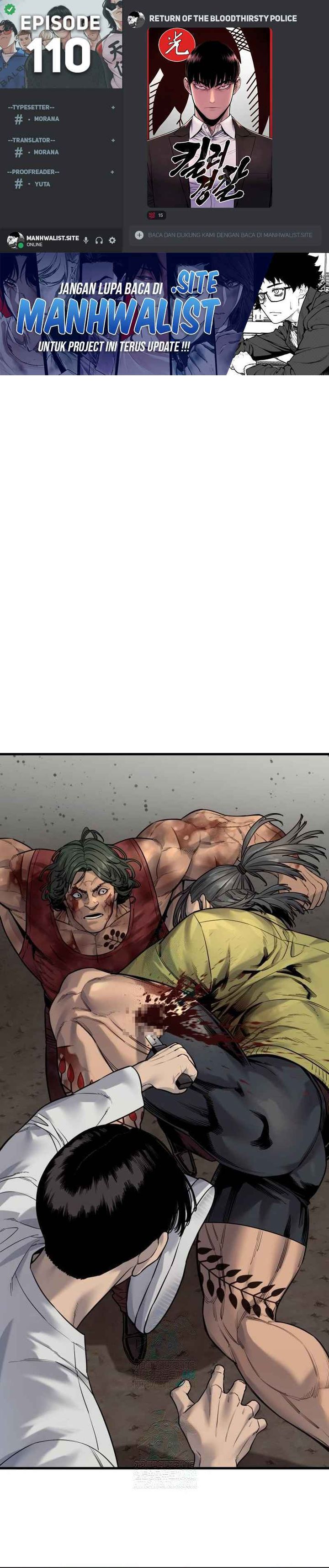 Return of the Bloodthirsty Police Chapter 110 Bahasa Indonesia