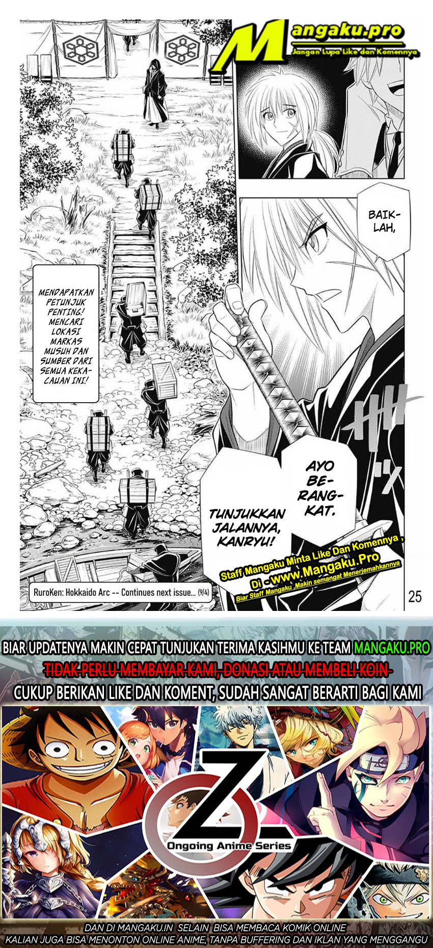 Rurouni Kenshin: Meiji Kenkaku Romantan – Hokkaido-hen Chapter 27 Bahasa Indonesia