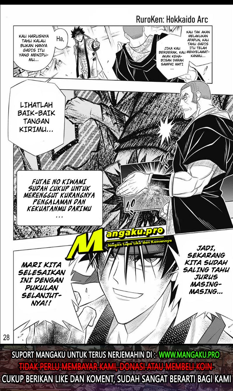 Rurouni Kenshin: Meiji Kenkaku Romantan – Hokkaido-hen Chapter 28 Bahasa Indonesia