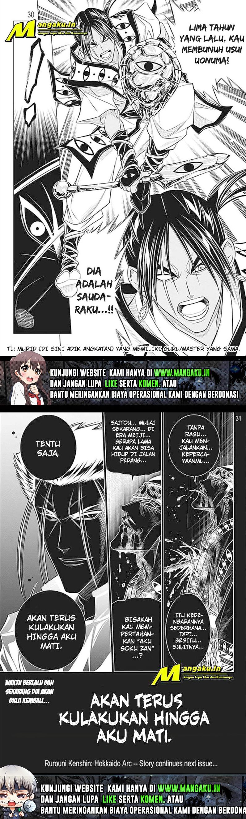 Rurouni Kenshin: Meiji Kenkaku Romantan – Hokkaido-hen Chapter 47 Bahasa Indonesia