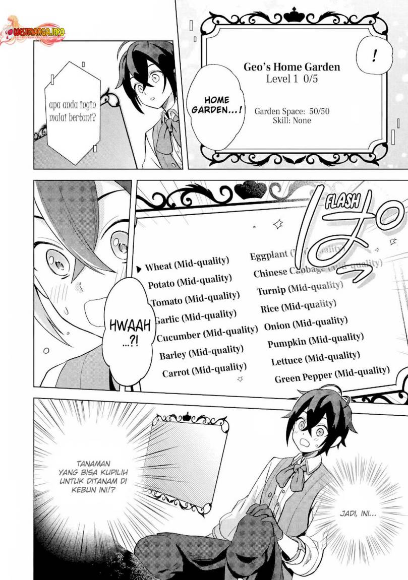 Saibai Cheat de Saikyou Saien E, Tada no Katei Saiendesu kedo? Chapter 01.2 Bahasa Indonesia