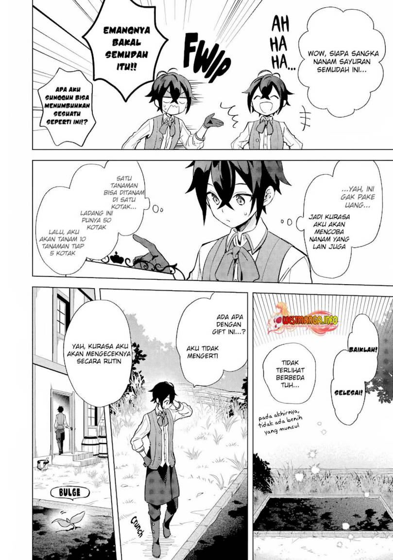 Saibai Cheat de Saikyou Saien E, Tada no Katei Saiendesu kedo? Chapter 01.2 Bahasa Indonesia
