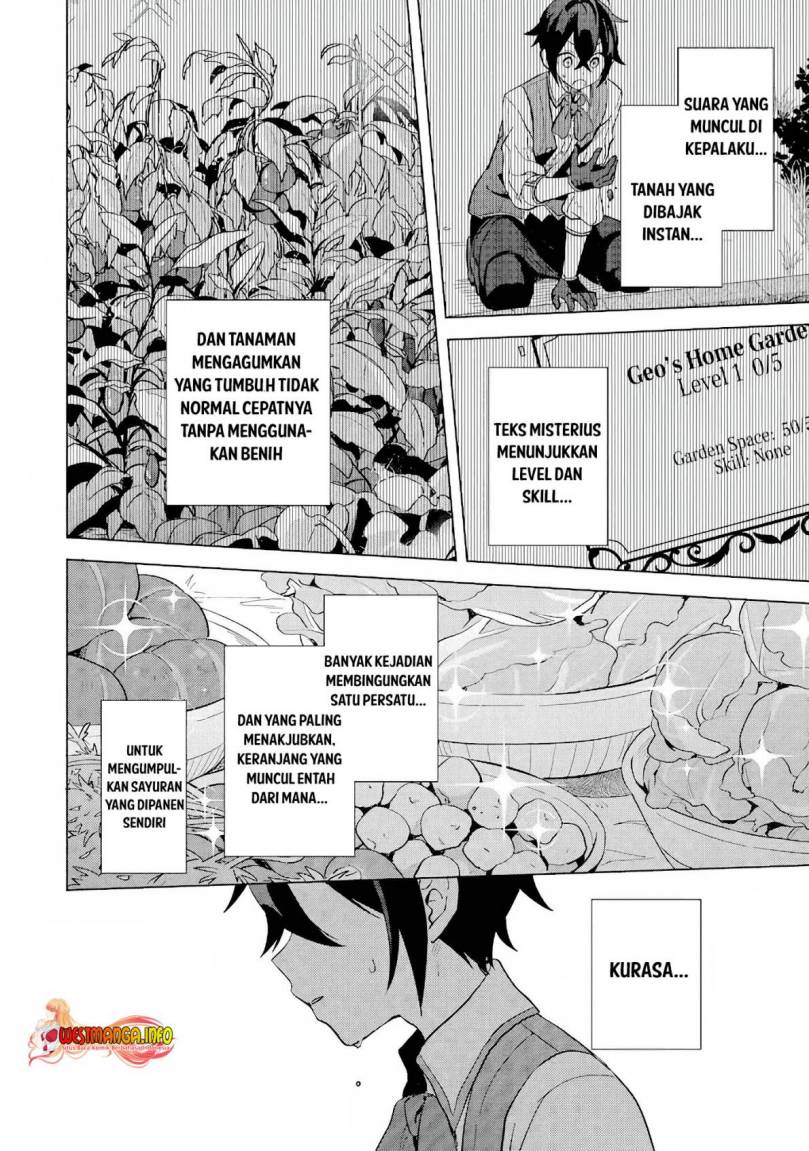Saibai Cheat de Saikyou Saien E, Tada no Katei Saiendesu kedo? Chapter 01.2 Bahasa Indonesia