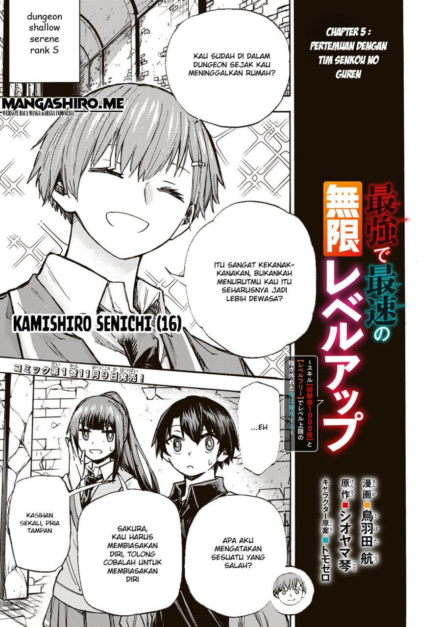 Saikyou de Saisoku no Mugen Level Up Chapter 05 Bahasa Indonesia