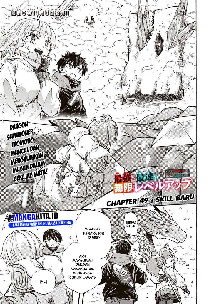 Saikyou de Saisoku no Mugen Level Up Chapter 49 Bahasa Indonesia
