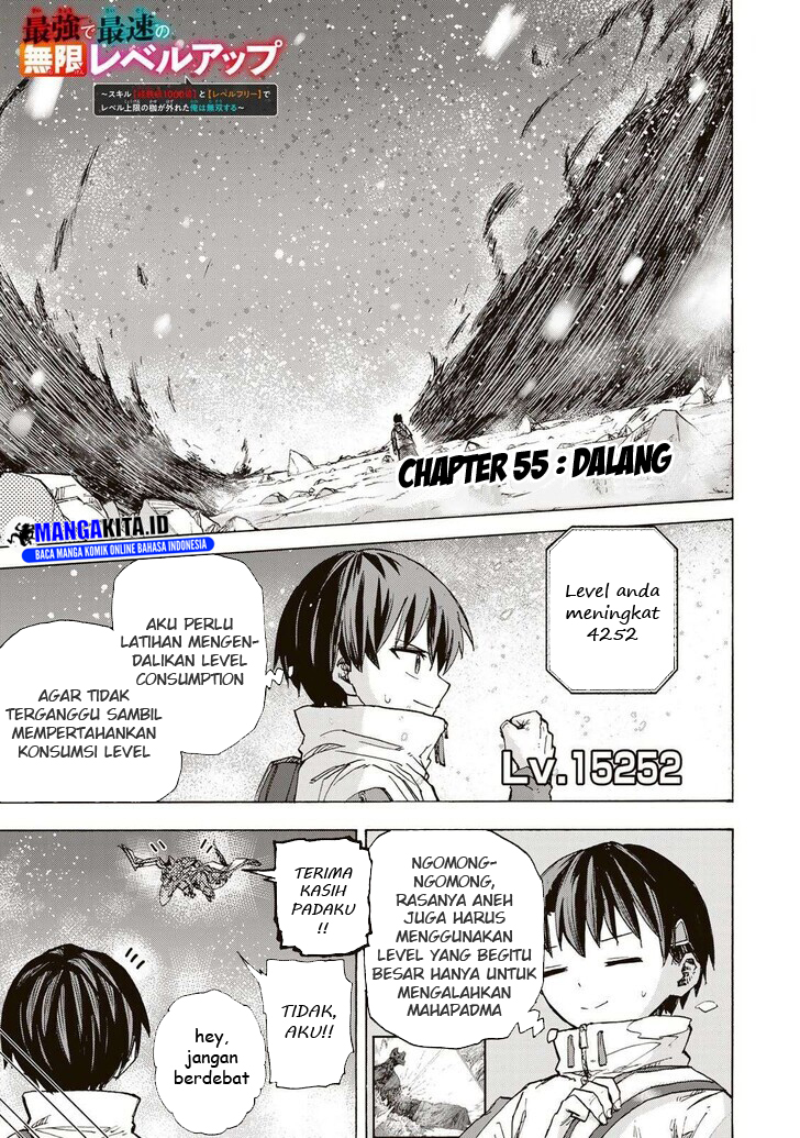 Saikyou de Saisoku no Mugen Level Up Chapter 55 Bahasa Indonesia