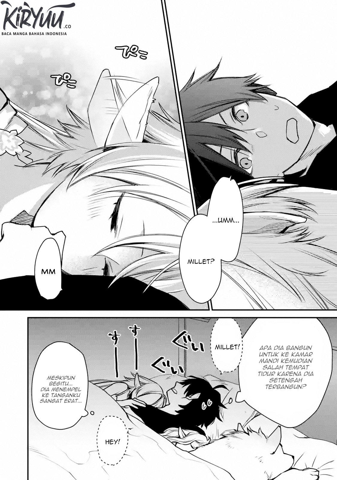 Saikyou no Madoshi. Hisa ni Ya wo Ukete Shimatta no de Inaka no Eihei ni Naru Chapter 09.2 Bahasa Indonesia