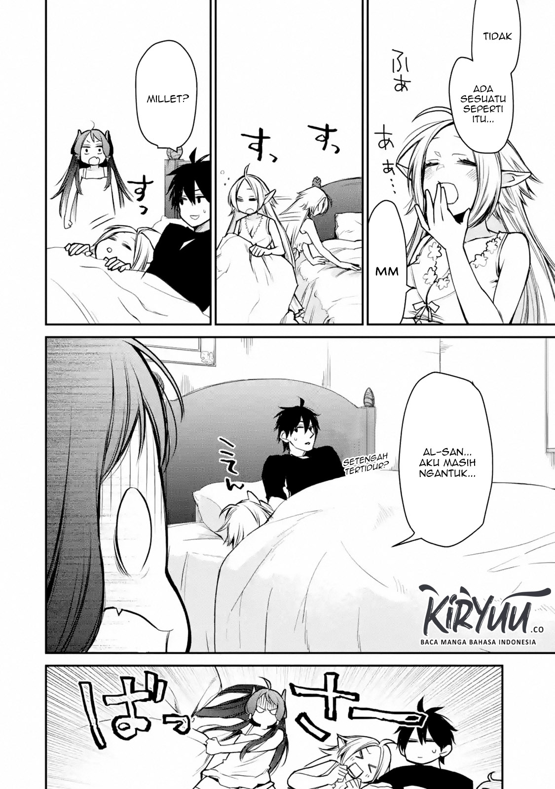 Saikyou no Madoshi. Hisa ni Ya wo Ukete Shimatta no de Inaka no Eihei ni Naru Chapter 09.2 Bahasa Indonesia