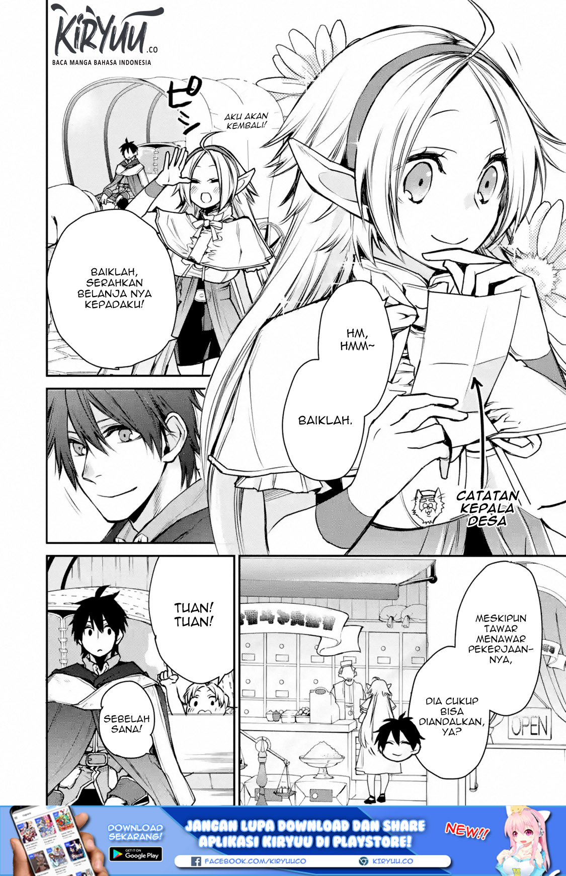 Saikyou no Madoshi. Hisa ni Ya wo Ukete Shimatta no de Inaka no Eihei ni Naru Chapter 09.2 Bahasa Indonesia