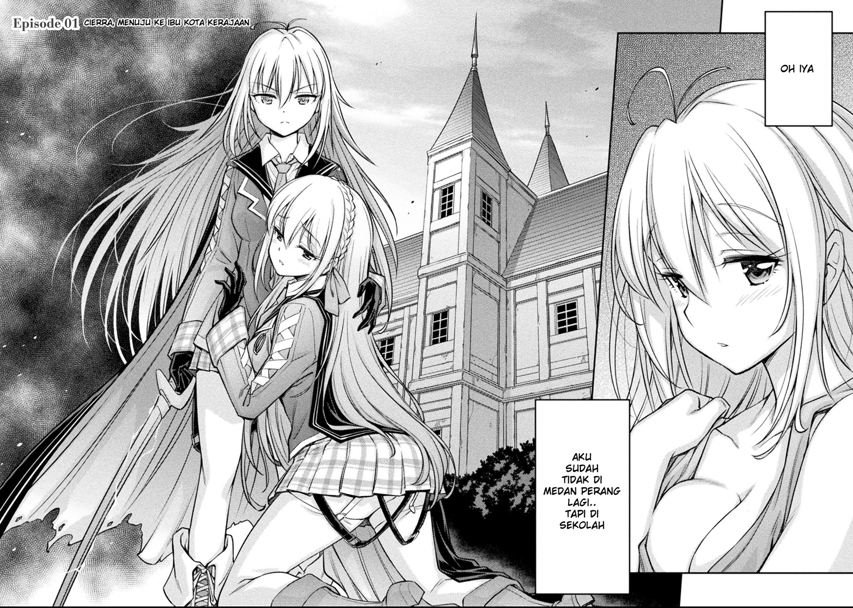 Saikyou no Youhei Shoujo no Gakuen Seikatsu Chapter 01 Bahasa Indonesia