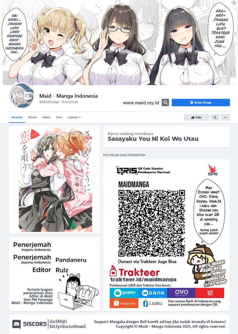 Sasayaku You ni Koi wo Utau Chapter 61 Bahasa Indonesia