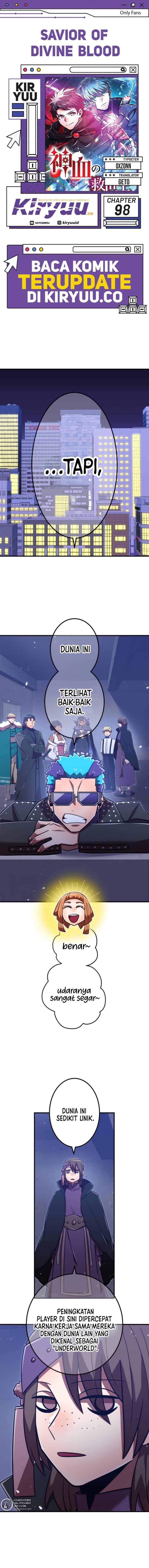 Savior of Divine Blood ~Draw Out 0.00000001% to Become the Strongest~ Chapter 98 Bahasa Indonesia