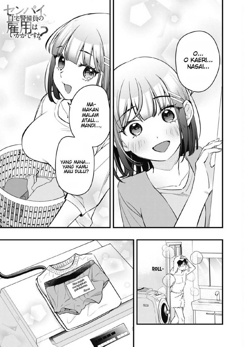Senpai, Jitaku Keibiin no Koyou wa Ikaga desu ka? Chapter 05 Bahasa Indonesia