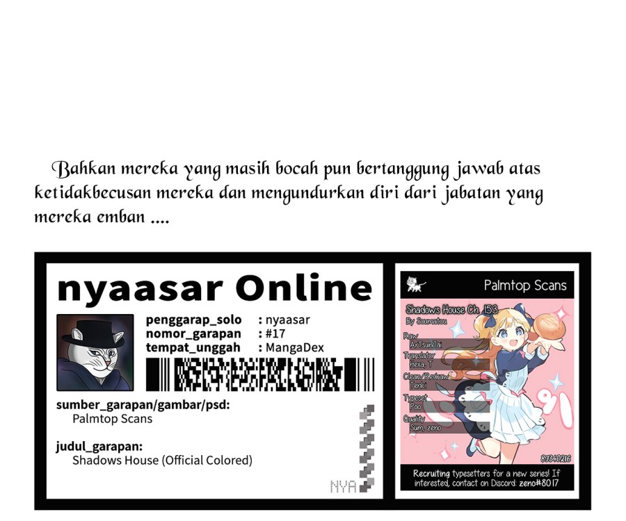 Shadows House Chapter 153 Bahasa Indonesia