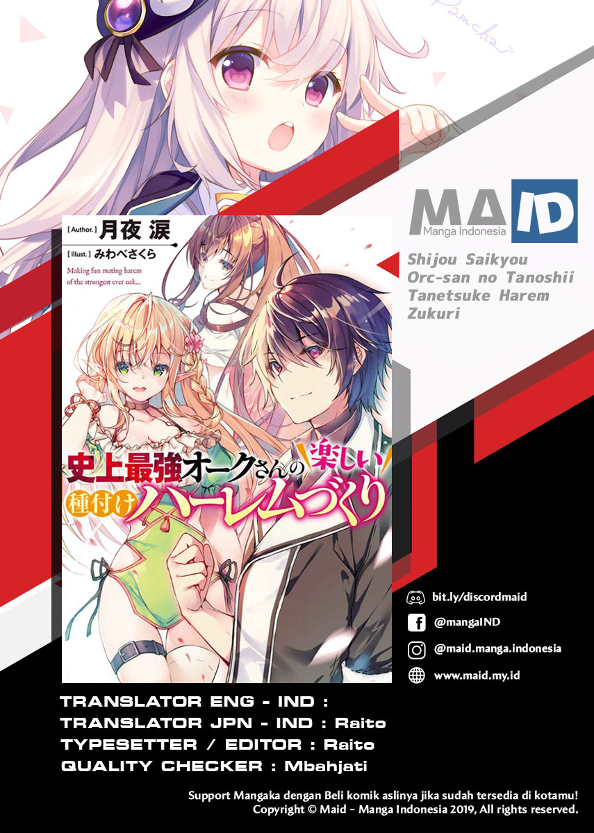 Shijou Saikyou Orc-san no Tanoshii Tanetsuke Harem Zukuri Chapter 12 Bahasa Indonesia