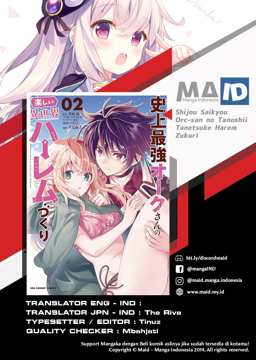 Shijou Saikyou Orc-san no Tanoshii Tanetsuke Harem Zukuri Chapter 21.3 Bahasa Indonesia