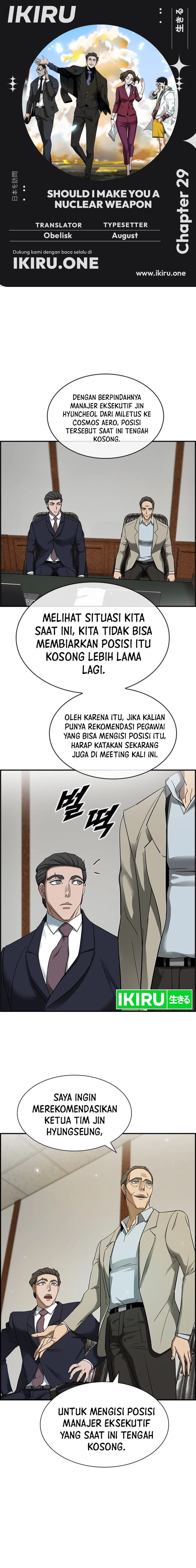 Should I Make You a Nuclear Weapon? Chapter 29 Bahasa Indonesia