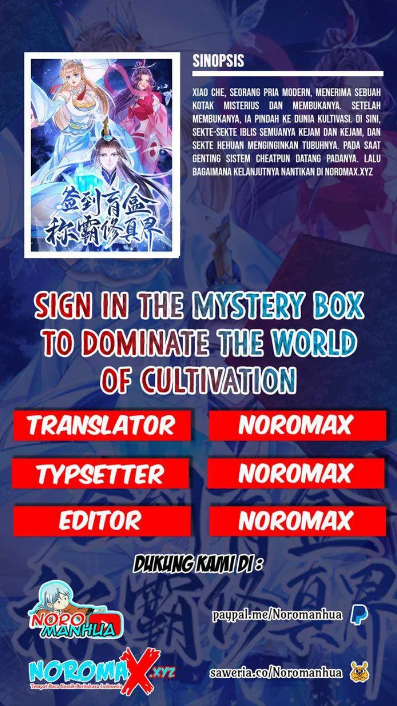 Sign in the Mystery Box to Dominate the World of Cultivation Chapter 66 Bahasa Indonesia