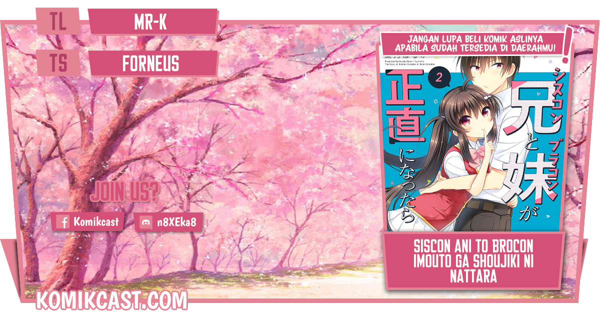 Siscon Ani to Brocon Imouto ga Shoujiki ni Nattara Chapter 28.1 Bahasa Indonesia