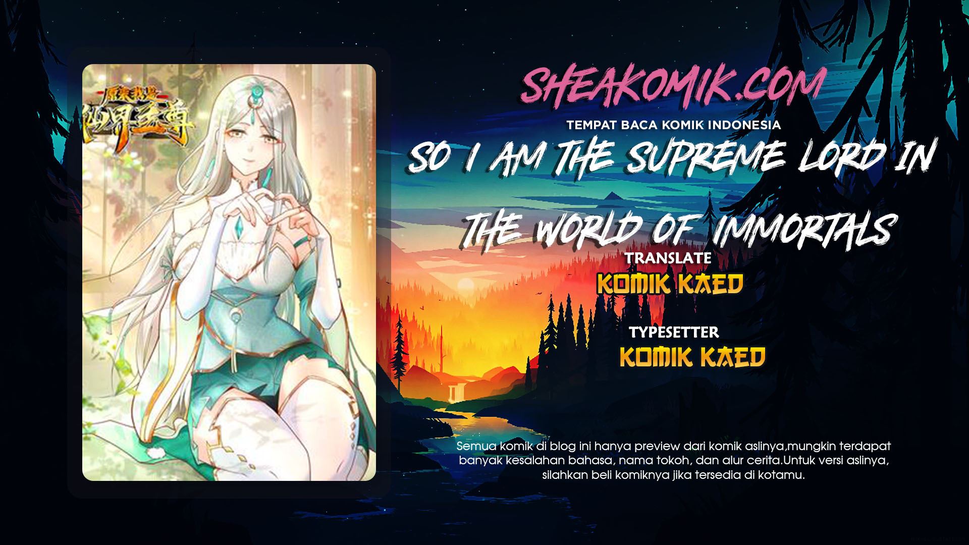 So I Am the Supreme Lord in the World of Immortals Chapter 01 Bahasa Indonesia