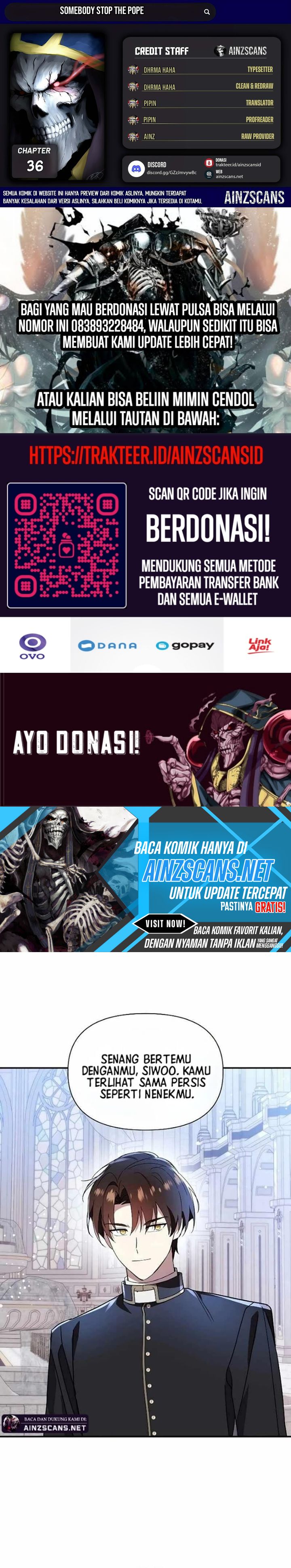 Somebody Stop the Pope Chapter 36 Bahasa Indonesia