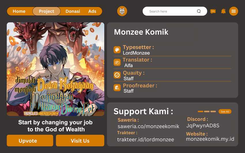 Start by changing your job to the God of Wealth and taming billions of divine pets! chapter 8