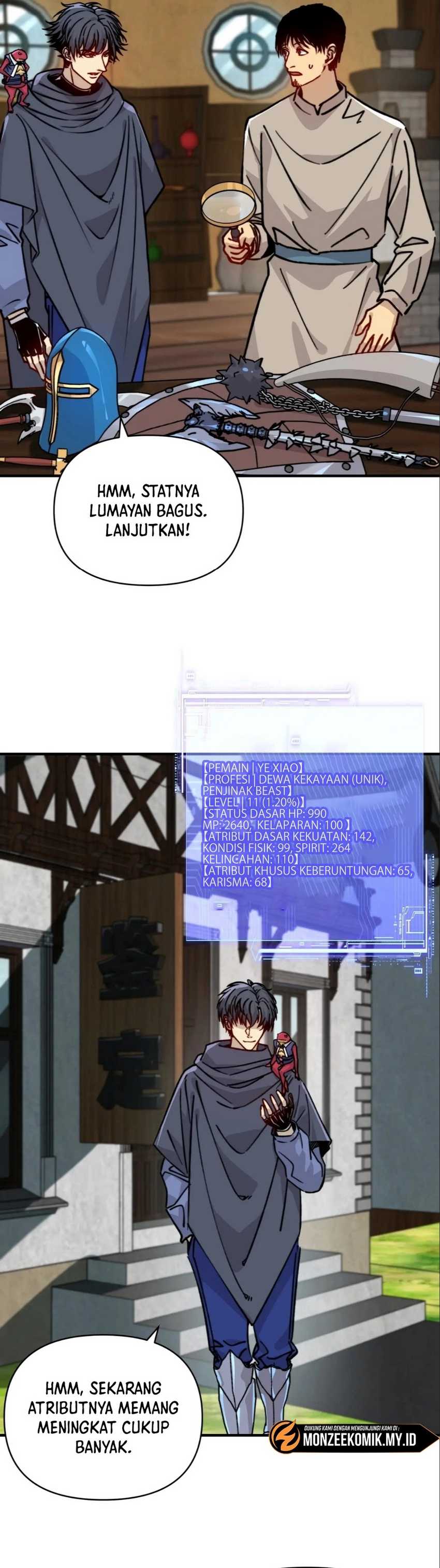 Start by changing your job to the God of Wealth and taming billions of divine pets! Chapter 10 Bahasa Indonesia