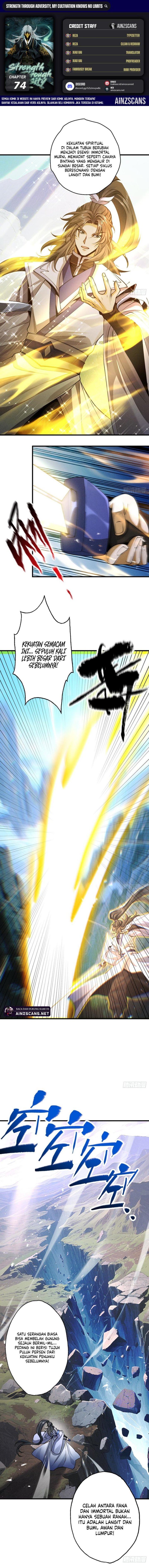 Strength Through Adversity, My Cultivation Knows No Limits Chapter 74 Bahasa Indonesia