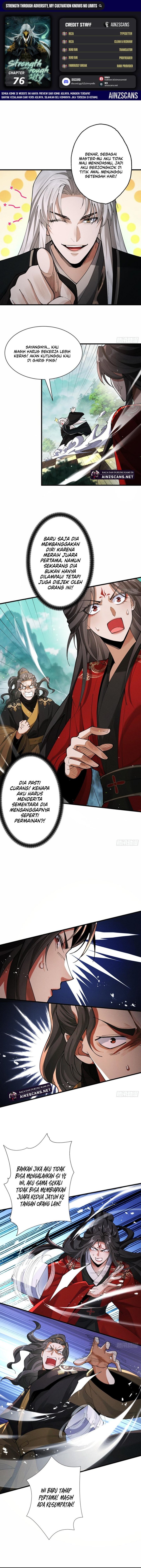 Strength Through Adversity, My Cultivation Knows No Limits Chapter 76 Bahasa Indonesia