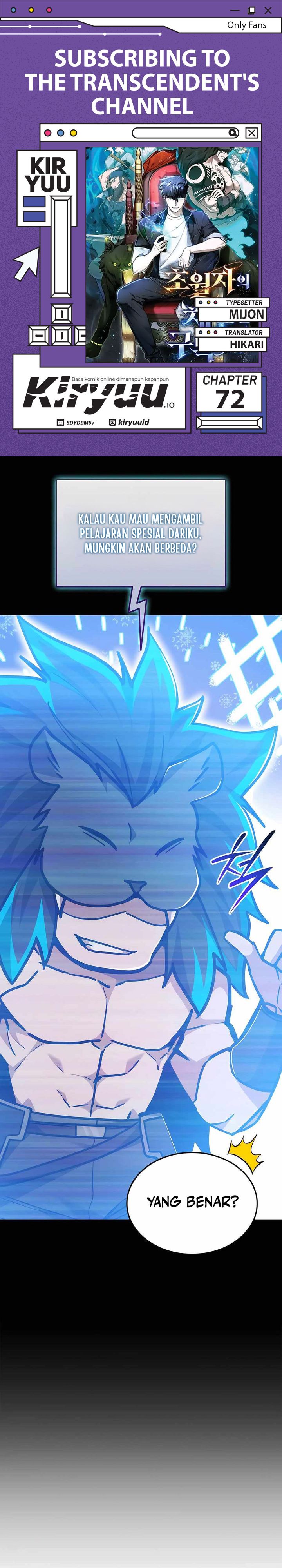 Subscribing to the Transcendent’s Channel Chapter 72 Bahasa Indonesia