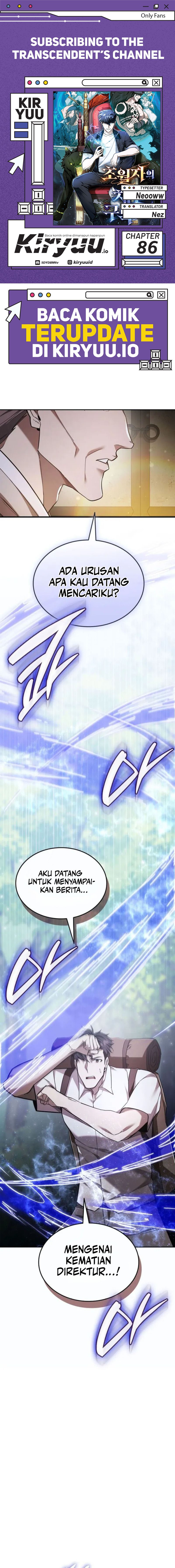 Subscribing to the Transcendent’s Channel Chapter 86 Bahasa Indonesia
