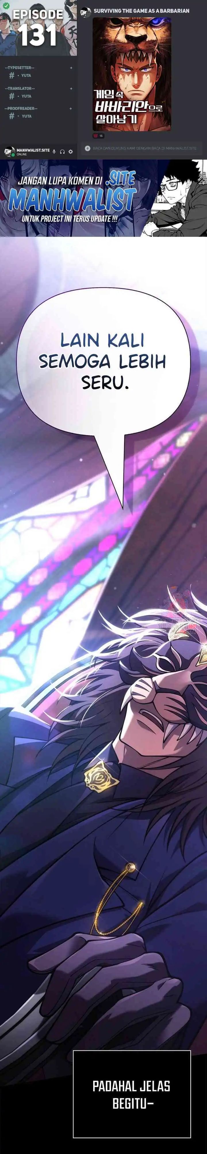 Survive as a Barbarian in the Game Chapter 131 Bahasa Indonesia