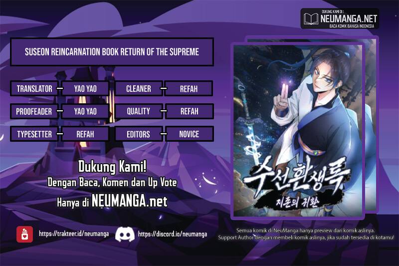 Suseon Reincarnation Book Return Of The Supreme chapter 1