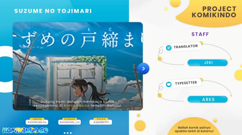 Suzume no Tojimari Chapter 02 Bahasa Indonesia