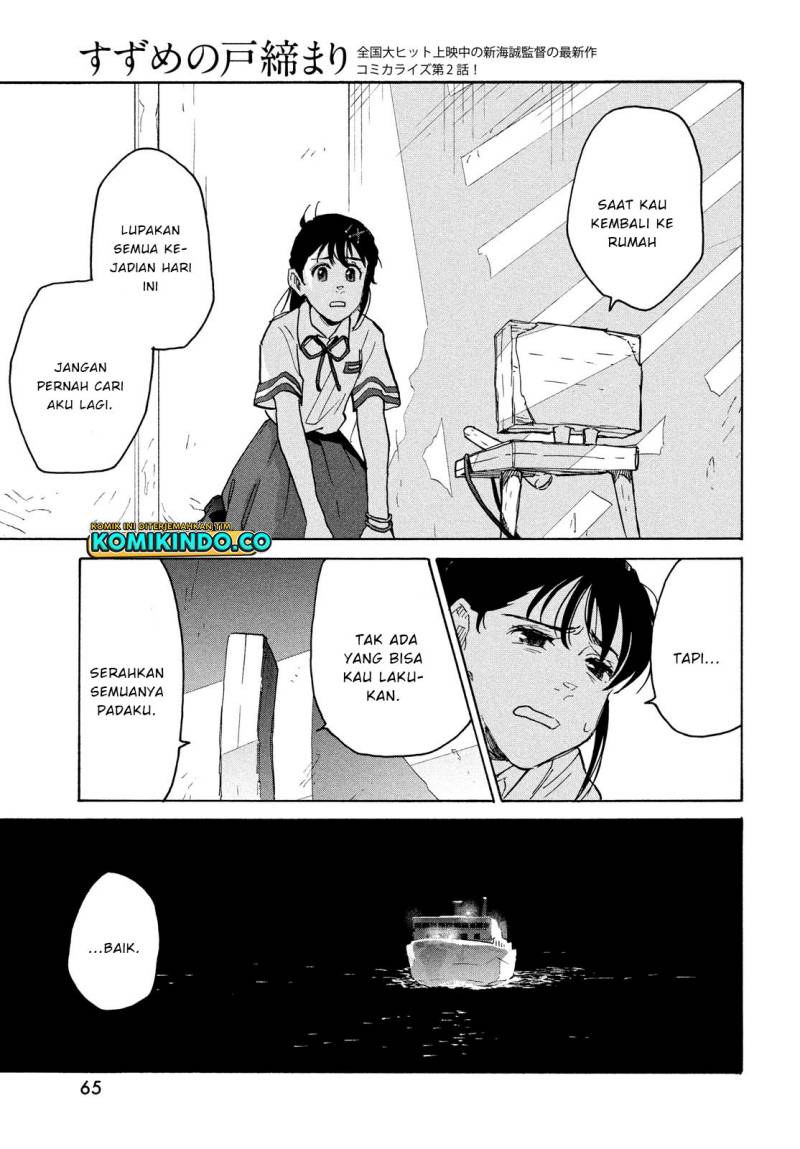 Suzume no Tojimari Chapter 02 Bahasa Indonesia