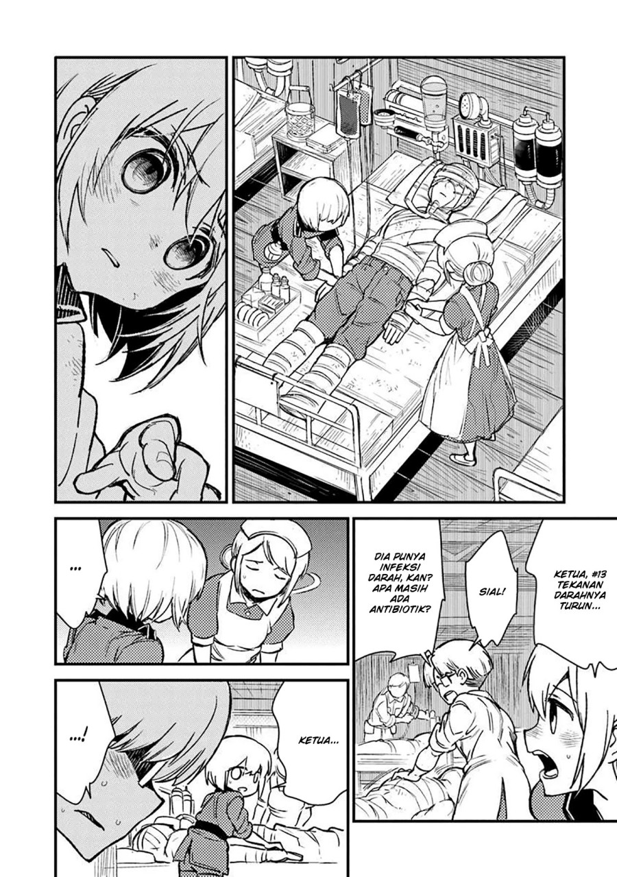TS Eiseihei-san no Senjou Nikki Chapter 12 Bahasa Indonesia