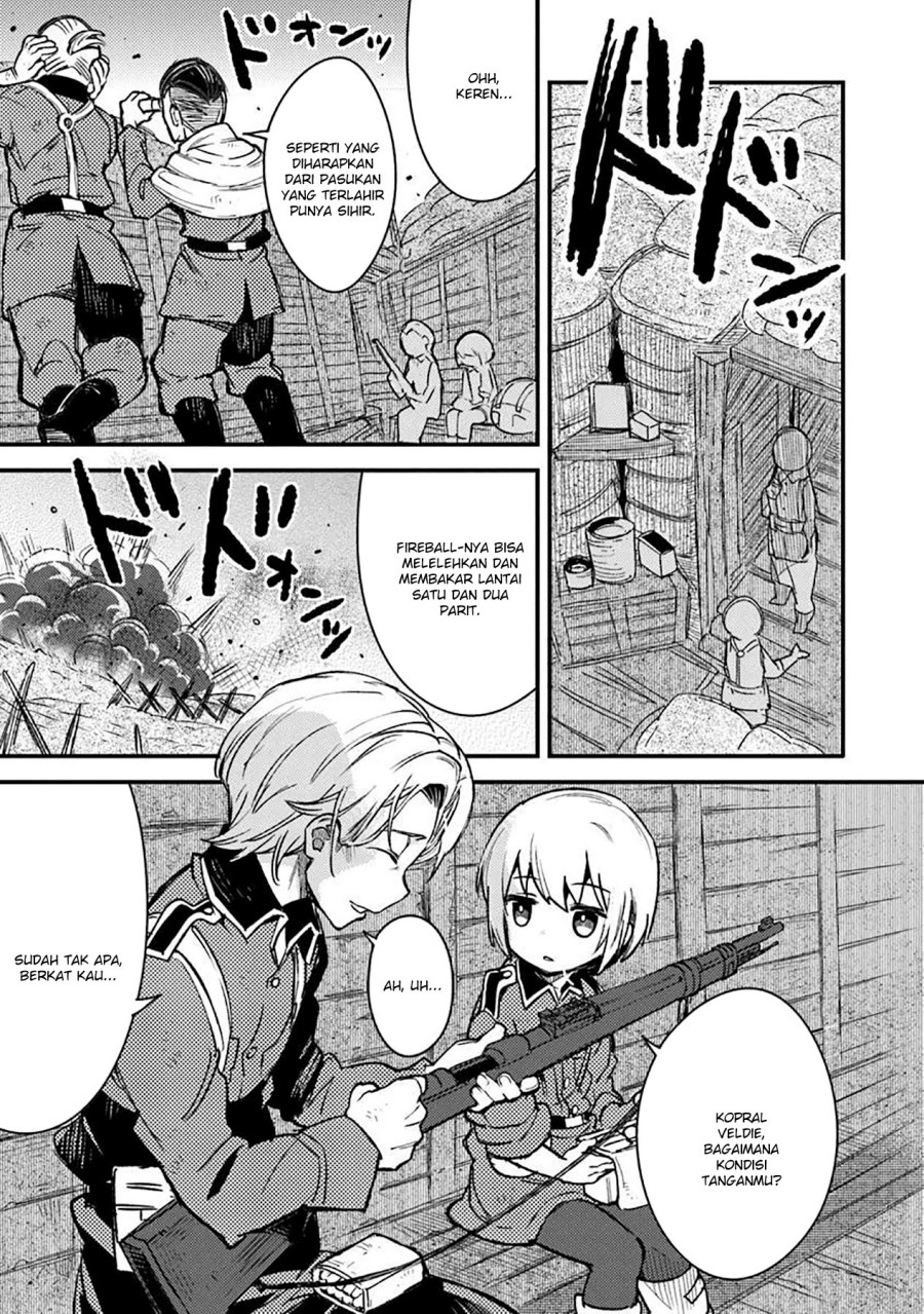 TS Eiseihei-san no Senjou Nikki Chapter 12 Bahasa Indonesia