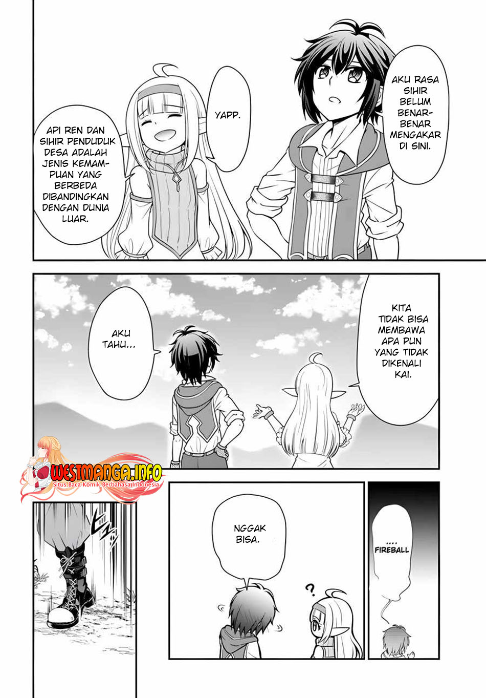 Tenohira Kaitaku Mura de Isekai Kenkokuki: Fueteku Yome-tachi to Nonbiri Mujintou Life Chapter 34 Bahasa Indonesia