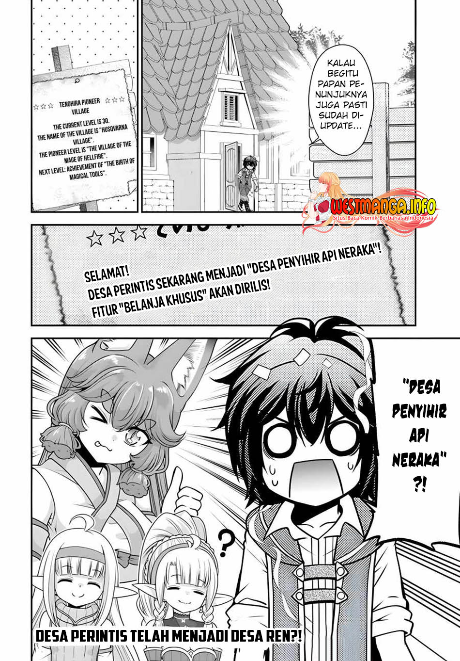 Tenohira Kaitaku Mura de Isekai Kenkokuki: Fueteku Yome-tachi to Nonbiri Mujintou Life Chapter 34 Bahasa Indonesia