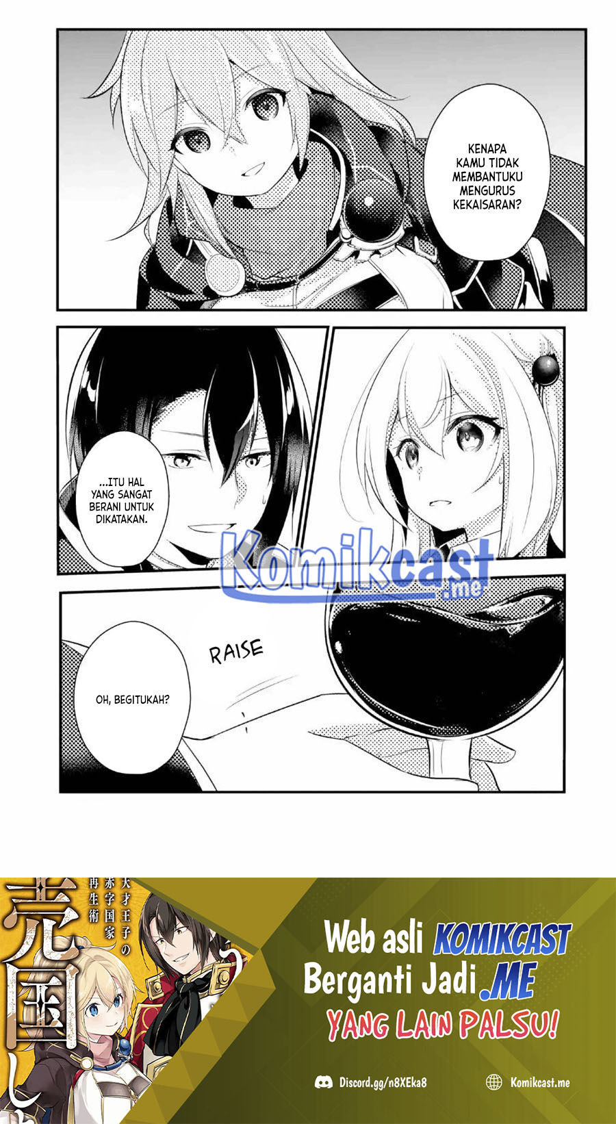 Tensai Ouji no Akaji Kokka Saisei Jutsu – Souda, Baikoku Shiyou Chapter 35 Bahasa Indonesia