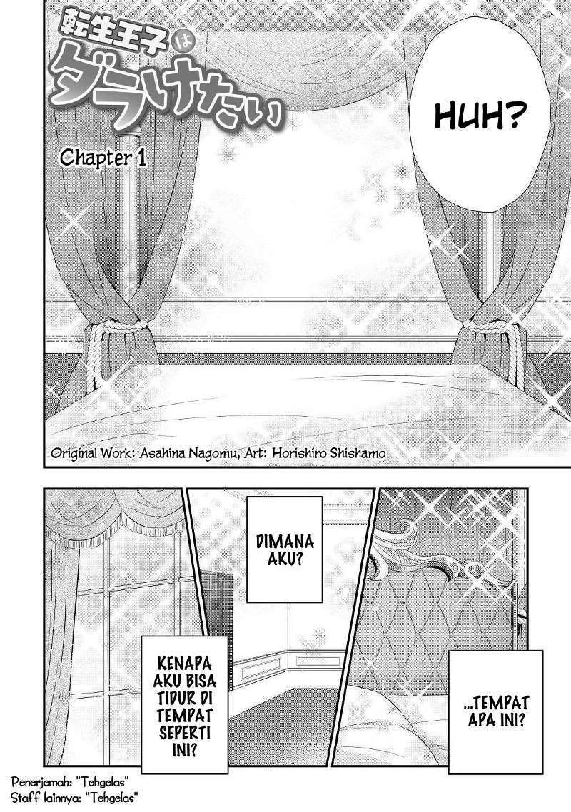 Tensei Ouji wa Daraketai Chapter 01 Bahasa Indonesia