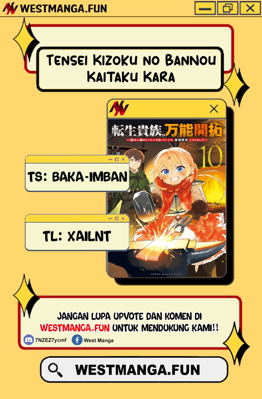 Tensei Kizoku no Bannou Kaitaku Kara ~”Kakudai & Shukushou” Sukiru o Tsukatte Itara Saikyou Ryouchi ni Narimashita~ chapter 36