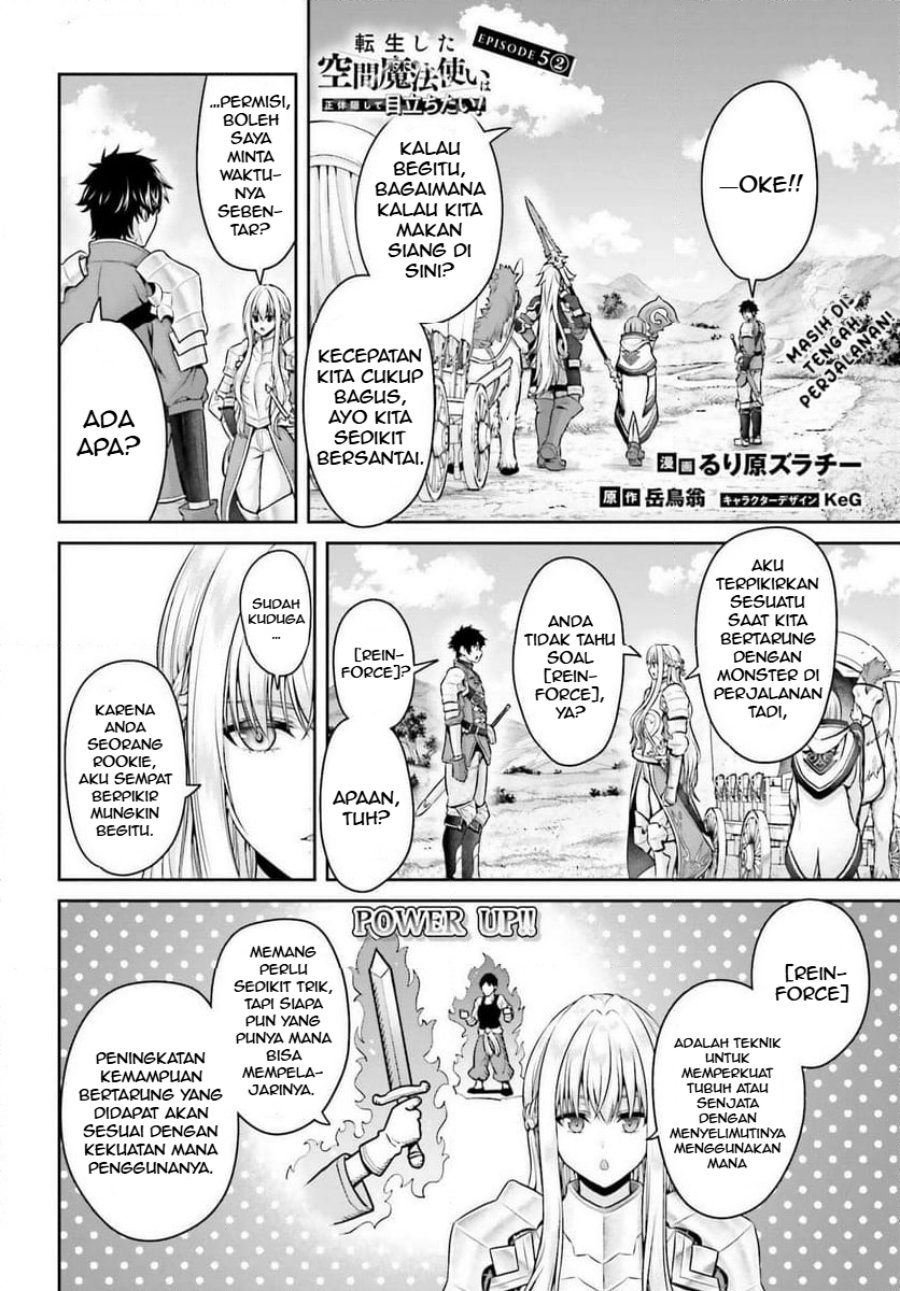 Tensei Shita Kuukan Mahoutsukai wa Shoutai Kakushite Medachitai! Chapter 05.2 Bahasa Indonesia
