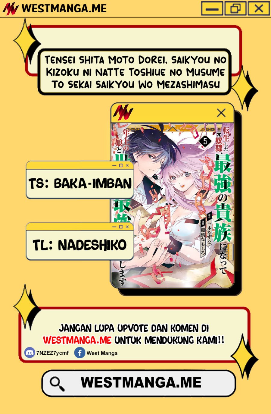 Tensei Shita Moto Dorei, Saikyou no Kizoku ni Natte Toshiue no Musume to Sekai Saikyou wo Mezashimasu Chapter 13 Bahasa Indonesia