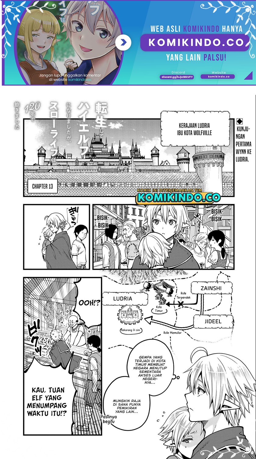 Tensei Shite High Elf ni Narimashitaga, Slow Life wa 120-nen de Akimashita chapter 13