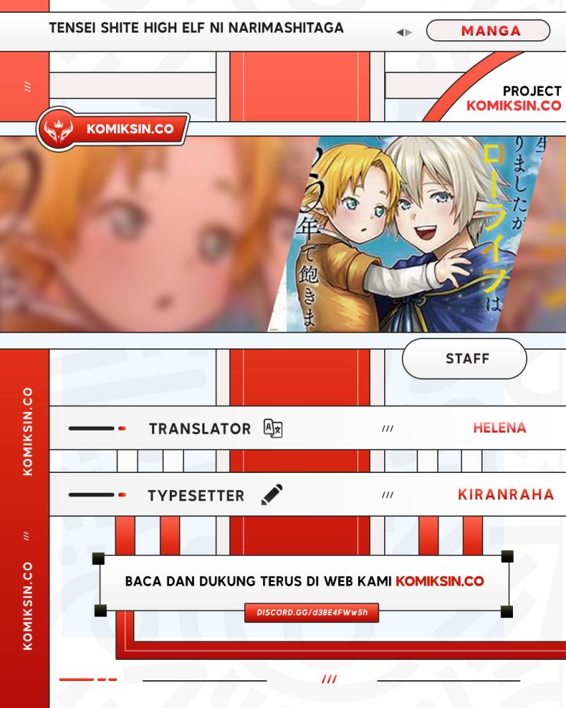 Tensei Shite High Elf ni Narimashitaga, Slow Life wa 120-nen de Akimashita Chapter 29 Bahasa Indonesia