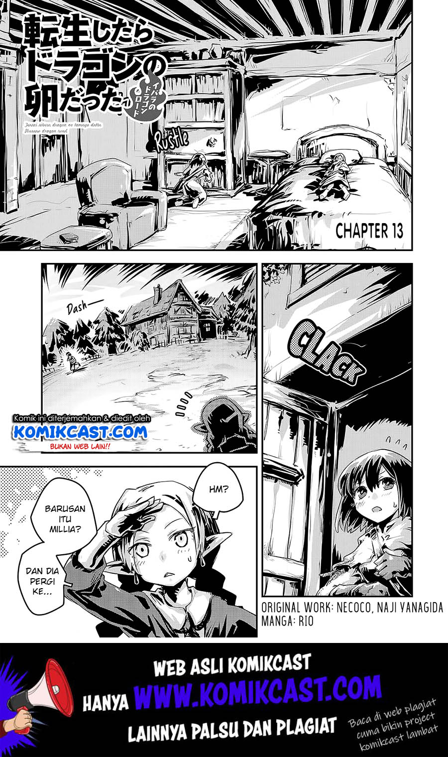 Tensei shitara Dragon no Tamago datta: Saikyou Igai Mezasanee Chapter 13 Bahasa Indonesia