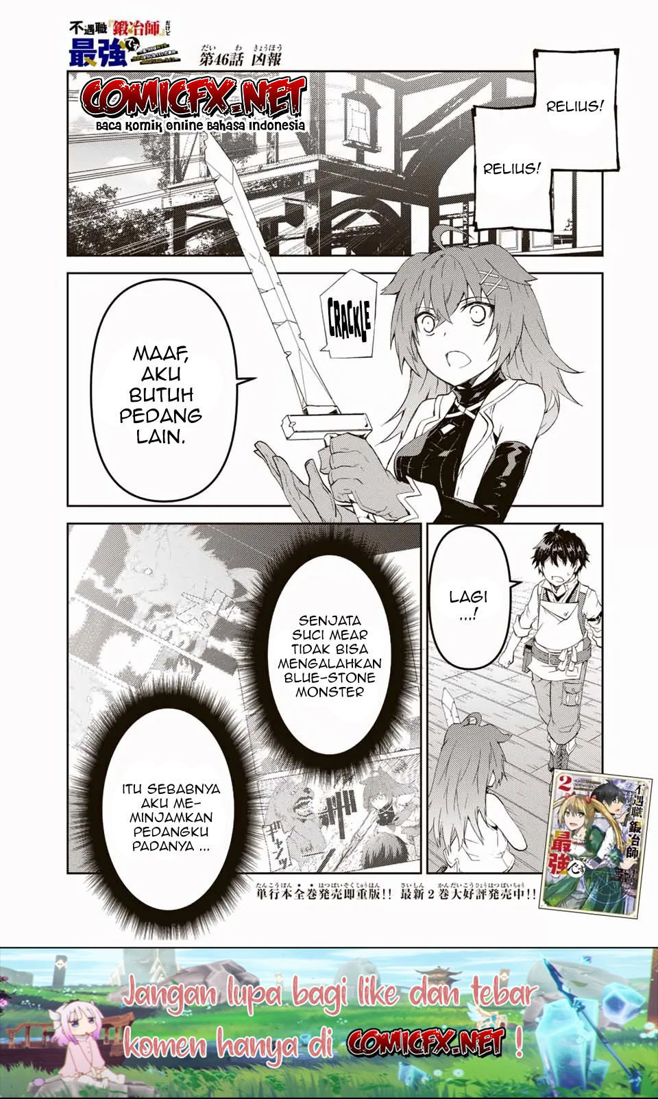 The Weakest Occupation “Blacksmith,” but It’s Actually the Strongest Chapter 46 Bahasa Indonesia
